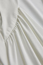 Exquise-Kruvaze Yaka Slim Fit Beyaz Bluz-Bluz-6-Milagron.com