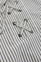 Exquise-Kuşgözü Bağcık Detaylı Rahat Kesim Çizgili Bluz-Bluz-7-Milagron.com