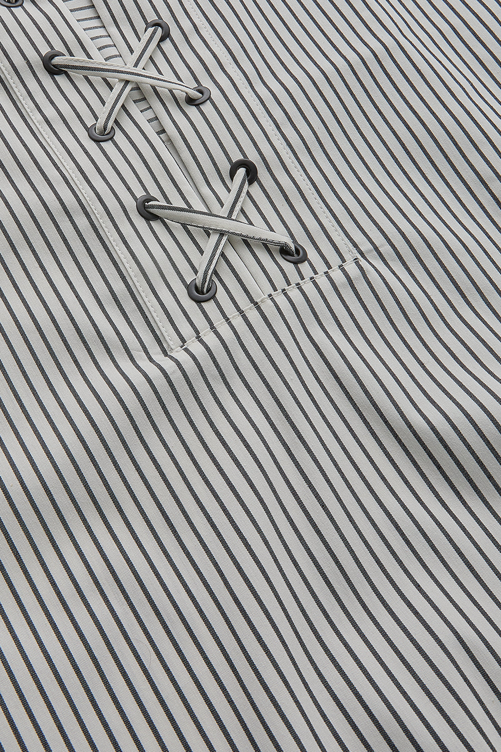 Exquise-Kuşgözü Bağcık Detaylı Rahat Kesim Çizgili Bluz-Bluz-8-Milagron.com