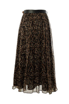 Exquise-Leopar Desenli Astarlı Kemerli Regular Midi Etek-ETEK-7-Milagron.com