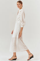 Exquise-Maksi Boy Kuşaklı Fisto Regular Pamuklu Gömlek Elbise-Elbise-3-Milagron.com