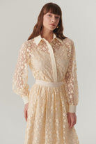 Exquise-Pamuklu Dantelli Regular Gömlek-Gömlek-1-Milagron.com