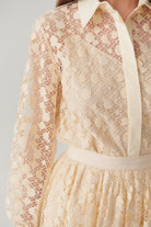 Exquise-Pamuklu Dantelli Regular Gömlek-Gömlek-4-Milagron.com