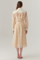 Exquise-Pamuklu Dantelli Regular Midi Etek-Etek-4-Milagron.com