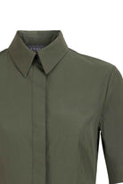 Exquise-Pamuklu Haki Regular Gömlek Elbise-Elbise-3-Milagron.com