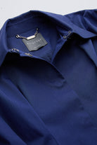 Pileli Ceket Yakalı Kuşaklı Cepli Regular Lacivert Trençkot