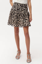 Pileli Yüksek Bel Fermuarlı Mini Etek