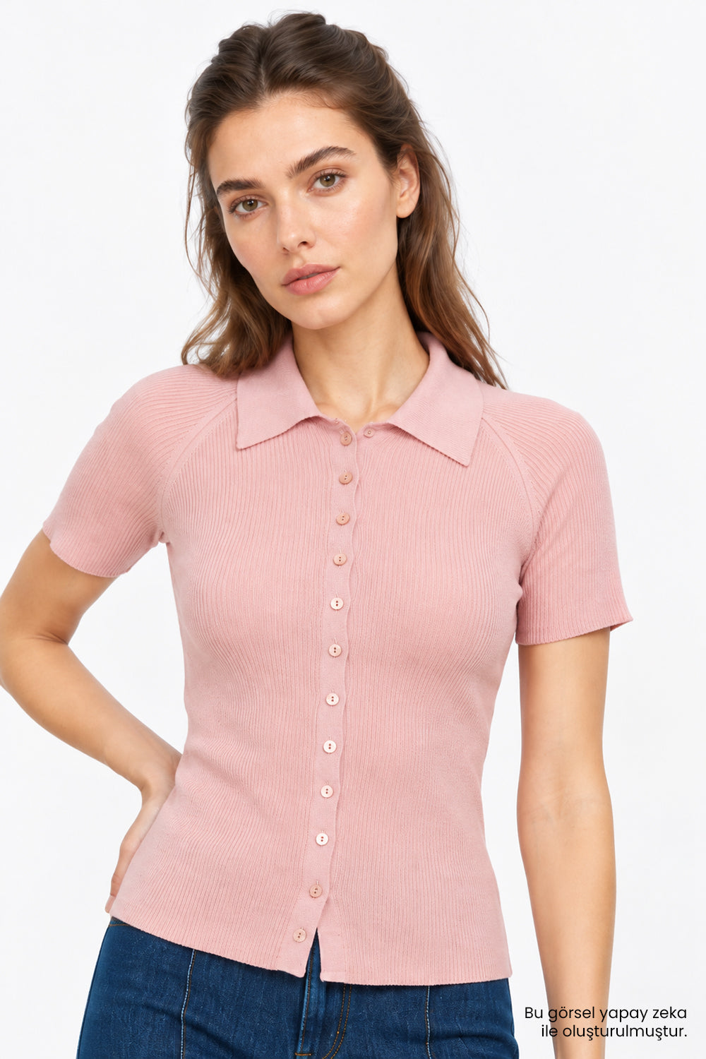 Reglan Kol Yakalı Slim Fit Triko Hırka