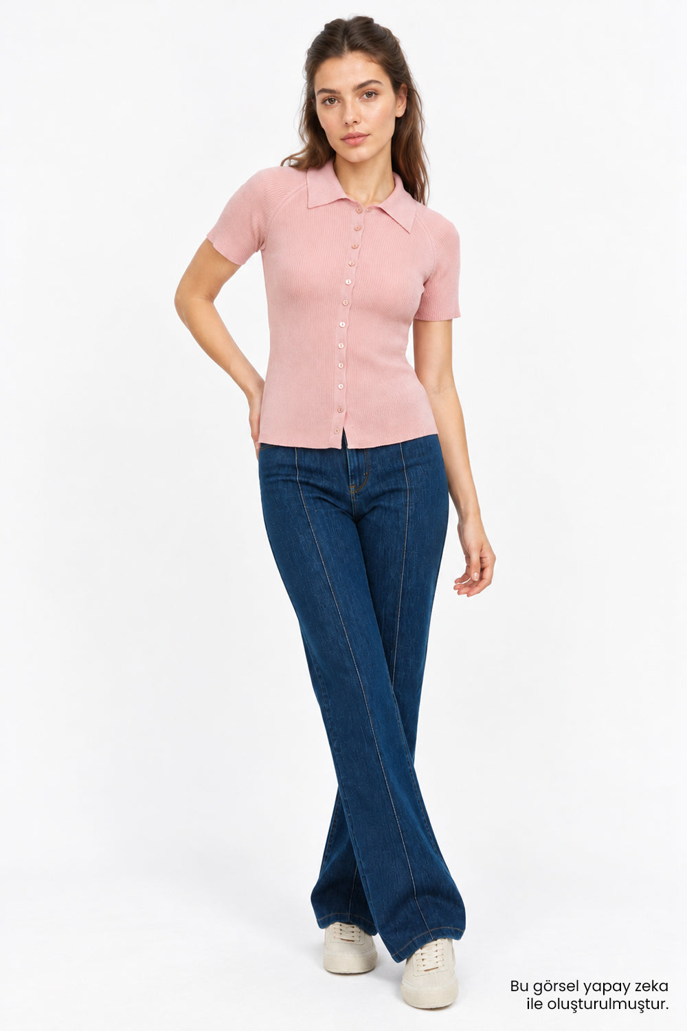 Reglan Kol Yakalı Slim Fit Triko Hırka