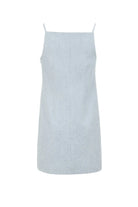 Sim Detaylı Taş Düğmeli Pamuklu Mini Elbise - 1