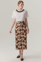 Exquise-Siyah İşleme Detaylı Bisiklet Yaka Regular Pamuklu Tişört-T-Shirts-3-Milagron.com