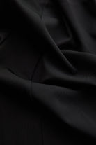 Exquise-Siyah Tek Omuzlu çiçek Detaylı A Kesim Midi Elbise-ELBİSE-6-Milagron.com