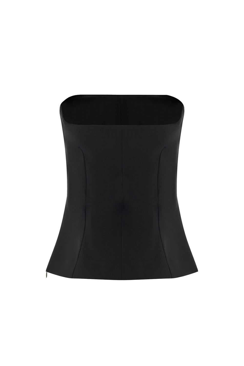 Exquise-Straplez Düğmeli Slim Fit Siyah Büstiyer-BÜSTİYER-6-Milagron.com