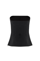 Exquise-Straplez Düğmeli Slim Fit Siyah Büstiyer-BÜSTİYER-6-Milagron.com