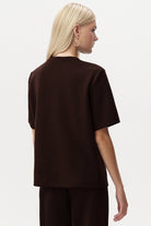 Exquise-Taş Detaylı Bisiklet Yaka Kısa Kollu T Shirt-T-SHIRT-3-Milagron.com