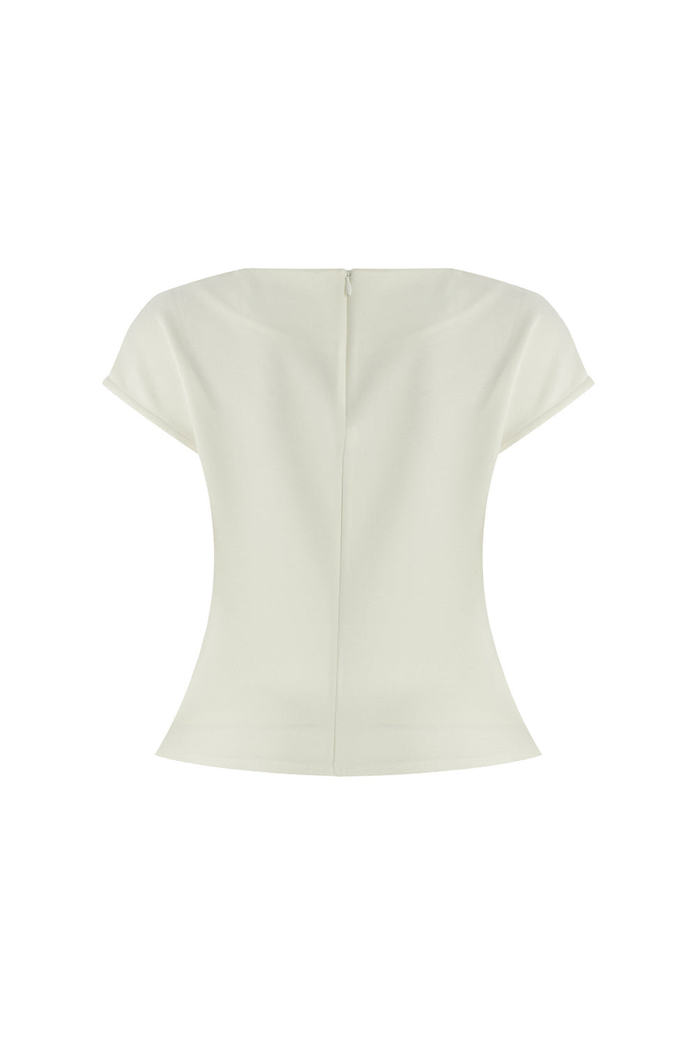 Exquise-Taş Detaylı Kayık Yaka Kolsuz Regular Kemik örme Bluz-BLUZ-8-Milagron.com