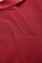 Exquise-Tokalı Cepli Geniş Paça Regular Dokuma Kiremit Pantolon-PANTOLON-6-Milagron.com