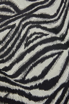 Exquise-Tokalı Kemer Detaylı Zebra Desenli A Kesim Pamuklu Midi Etek-ETEK-7-Milagron.com