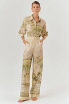 Exquise-Tropikal Desenli Palazzo Pantolon-Pantolon-2-Milagron.com
