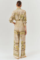 Exquise-Tropikal Desenli Palazzo Pantolon-Pantolon-5-Milagron.com