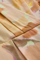 Exquise-Truvakar Kol Kemerli Bele Oturan Midi Boy Soyut Desenli Pamuklu Elbise-Elbise-7-Milagron.com