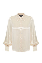 Exquise-Uzun Kol Parlak Dokulu Regular Fit Saten Gömlek-Gömlek-6-Milagron.com