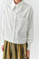 Exquise-Uzun Kollu Cepli çıt çıt Detaylı Regular Kemik Gömlek-GÖMLEK-2-Milagron.com