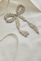 Exquise-Uzun Kollu Fiyonk İşlemeli Gömlek Yaka Oversize Kemik Bluz-BLUZ-5-Milagron.com