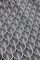 Exquise-V Yaka Düz Kesim Desenli Midi Boy Elbise-ELBİSE-6-Milagron.com