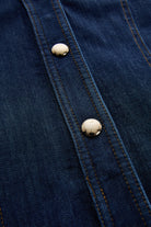 Exquise-V Yaka Yarasa Kol önden Düğmeli Regular Fit Midi Boy Elbise-ELBİSE-6-Milagron.com