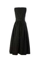 Exquise-Yakası Dantelli Kuplu Taşlı Tokalı Kemerli Regular Midi Gri Elbise-ELBİSE-7-Milagron.com