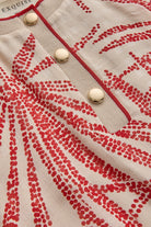 Exquise-Yaprak Desenli Düğme Detaylı Rahat Kesim Rayon şifon Bluz-Bluz-14-Milagron.com