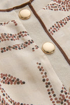 Exquise-Yaprak Desenli Düğme Detaylı Rahat Kesim Rayon şifon Bluz-Bluz-7-Milagron.com