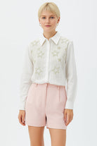 Exquise-Yıldız Taş Detaylı Pamuklu Regular Gömlek-Gömlek-1-Milagron.com