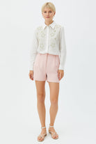 Exquise-Yıldız Taş Detaylı Pamuklu Regular Gömlek-Gömlek-2-Milagron.com