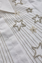 Exquise-Yıldız Taş Detaylı Pamuklu Regular Gömlek-Gömlek-6-Milagron.com