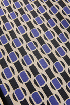 Exquise-Yüksek Bel Cepli Bol Kesim Desenli Pantolon-Pantolon-7-Milagron.com