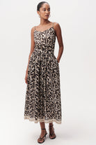 Yüksek Bel Fermuarlı Cepli Midi Etek