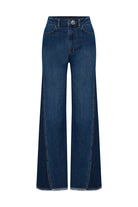 Exquise-Yüksek Bel Flare Denim Pantolon-Kot Pantolon-6-Milagron.com