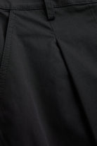 Exquise-Yüksek Bel Kuşaklı Bol Kesim Pamuklu Siyah Pantolon-Pantolon-6-Milagron.com