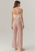 Exquise-Yüksek Bel Modal Kumaş Pudra Kargo Pantolon-Pantolon-4-Milagron.com