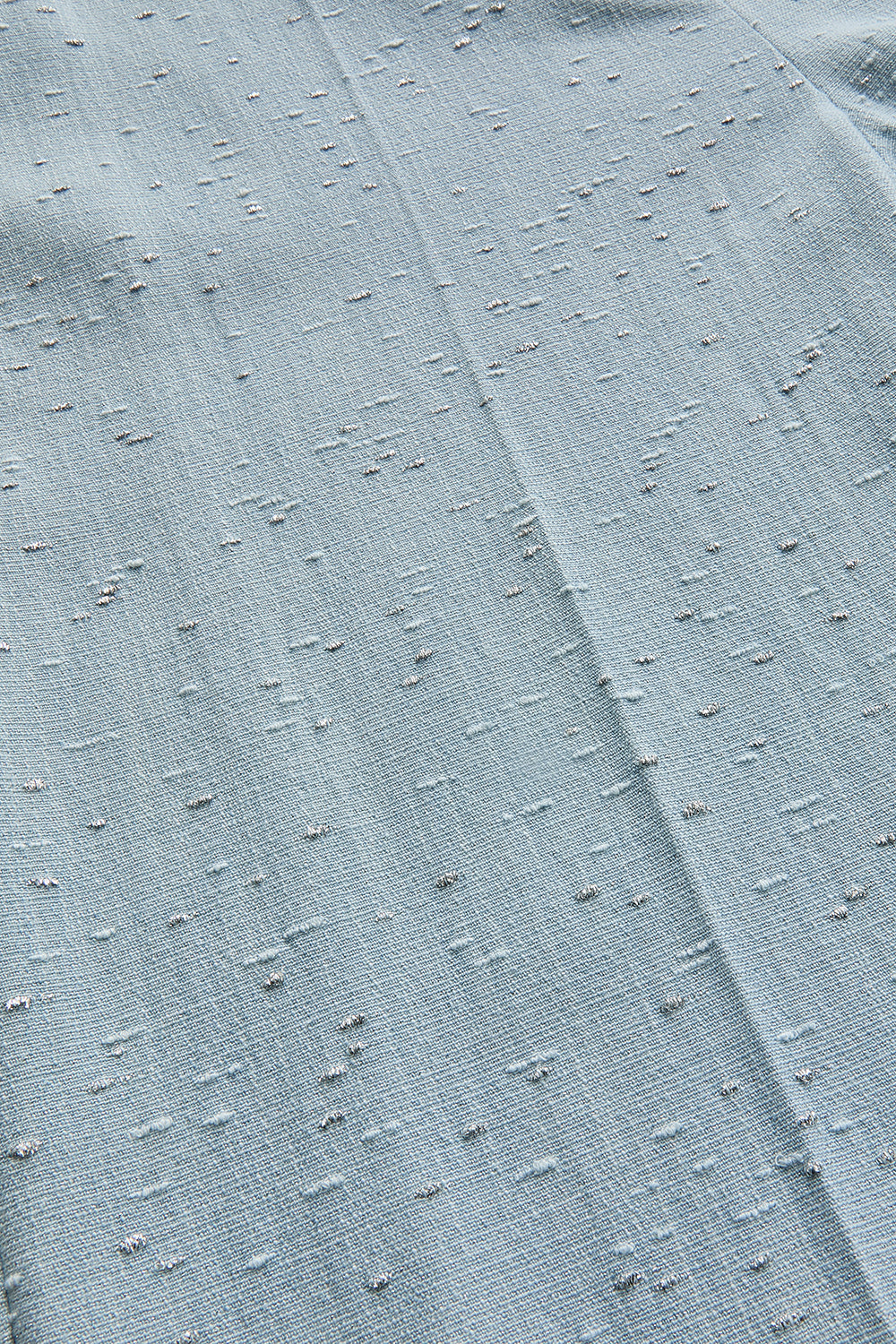 Exquise-Yüksel Bel Düz Kesim Parlak Kumaş Detaylı Mavi Pantolon-PANTOLON-6-Milagron.com