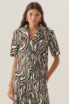 Exquise-Zebra Desenli Pamuklu Regular Gömlek-Gömlek-1-Milagron.com