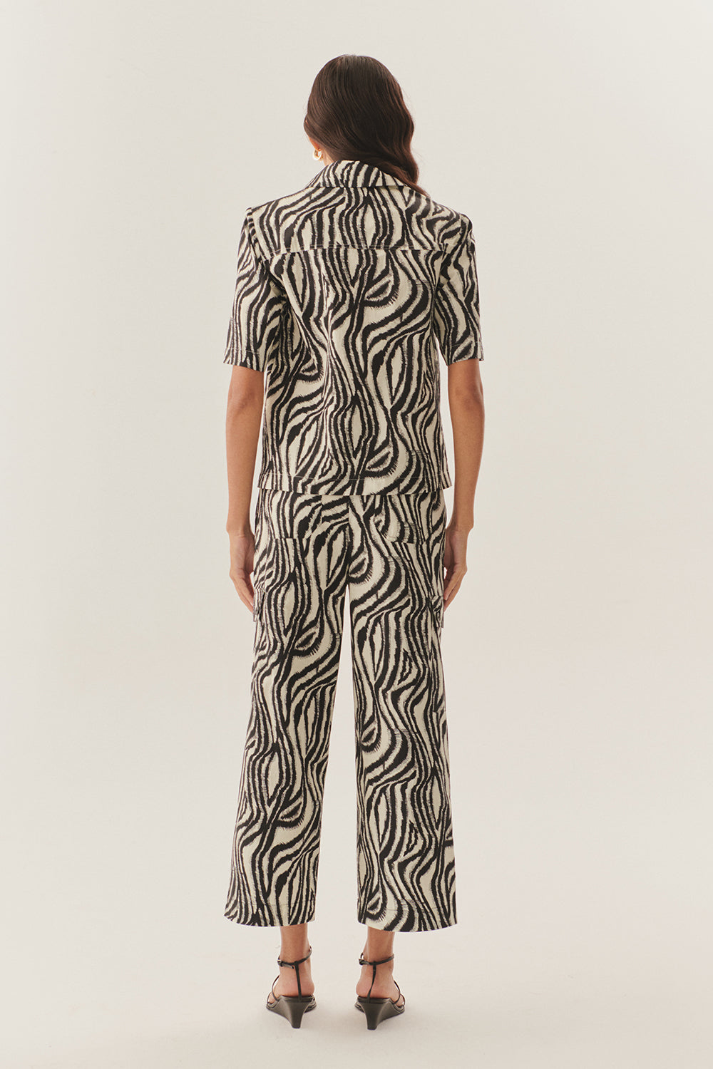 Exquise-Zebra Desenli Pamuklu Regular Gömlek-Gömlek-4-Milagron.com