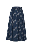 çiçek Desenli Kemerli Midi Boy Etek - 4