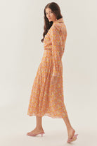 Exquise-çiçek Desenli Midi Boy Etek-ETEK-3-Milagron.com