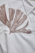 Exquise-çiçek Dikiş Detaylı Pamuk Regular Kemik Gömlek-Gömlek-7-Milagron.com