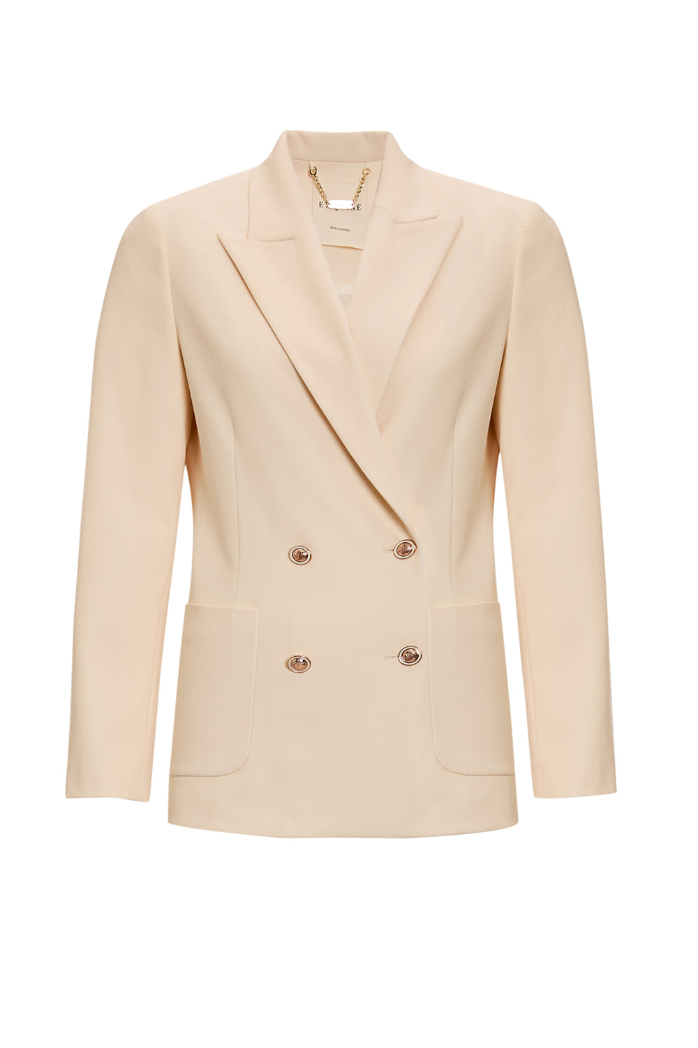 Exquise-çift Düğmeli Dokuma Regular Blazer Ceket-CEKET-1-Milagron.com