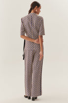 Exquise-çift Sabit Kemer Kapama Detaylı Regular Fit Desenli Gömlek-Gömlek-4-Milagron.com