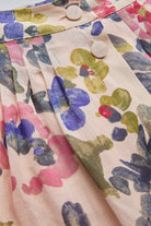 Exquise-önden Düğmeli Midi Boy Cepli Floral Desen Etek-ETEK-6-Milagron.com